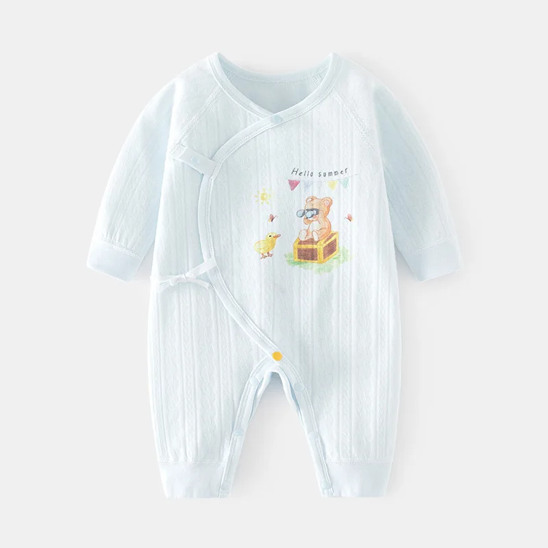 Весенний комбинезон для новорожденных, хлопковые детские ползунки, одежда для 0, 3-6 месяцев, Осенняя пижама для новорожденных мальчиков и девочек, комбинезон